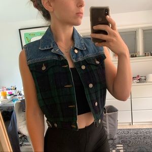 Levi’s vintage flannel jean vest